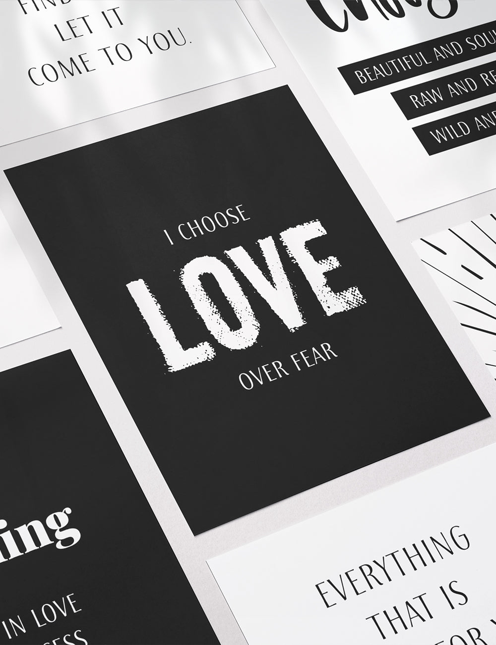 Vision Board Printables | Printable Vision Board Kit | Printable Affirmation Cards | Insprational & Motivational Quotes | Printable Quotes | Printable Journal & Planner Cards | 3.5x5 | 3x4 | 2x3 | PDF + JPEG | Planner Printables | Planner Accessories | Black and White | Clean Design | Minimal Aesthetic