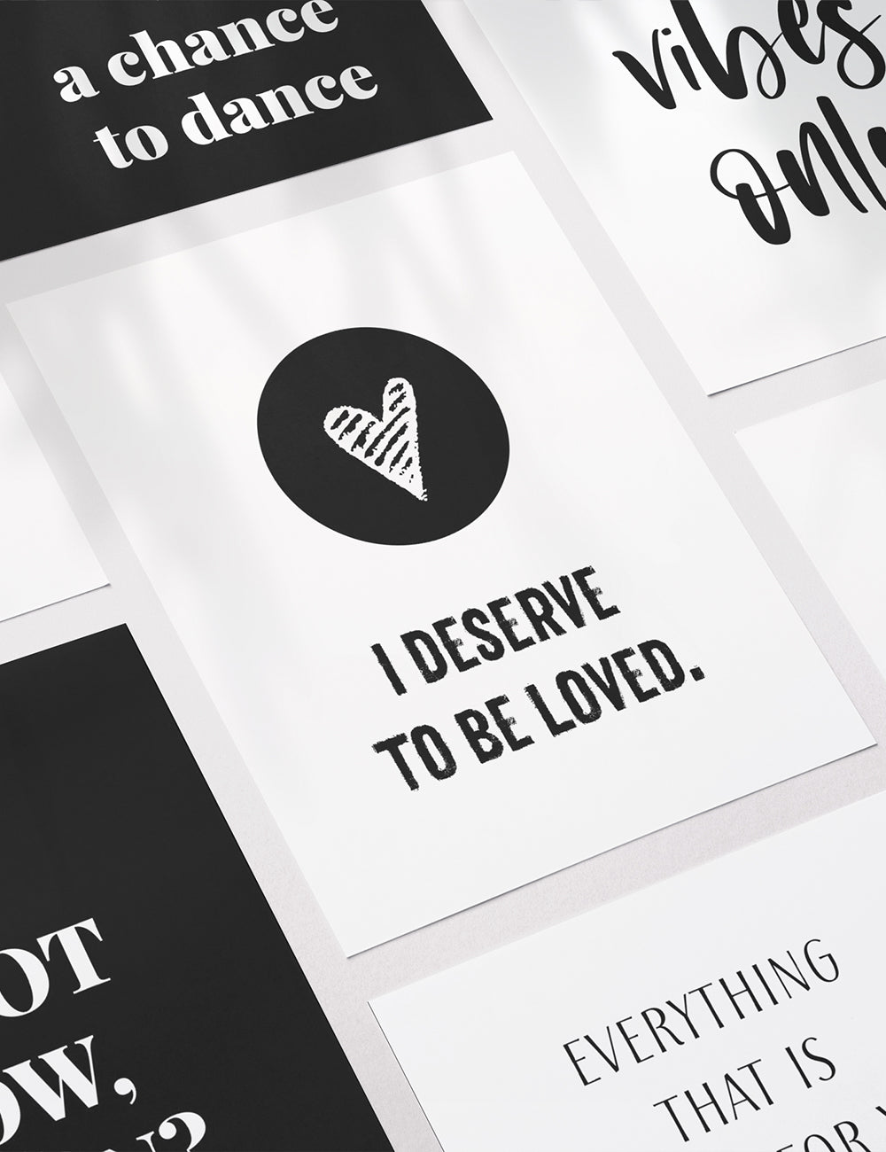 Vision Board Printables | Printable Vision Board Kit | Printable Affirmation Cards | Insprational & Motivational Quotes | Printable Quotes | Printable Journal & Planner Cards | 3.5x5 | 3x4 | 2x3 | PDF + JPEG | Planner Printables | Planner Accessories | Black and White | Clean Design | Minimal Aesthetic