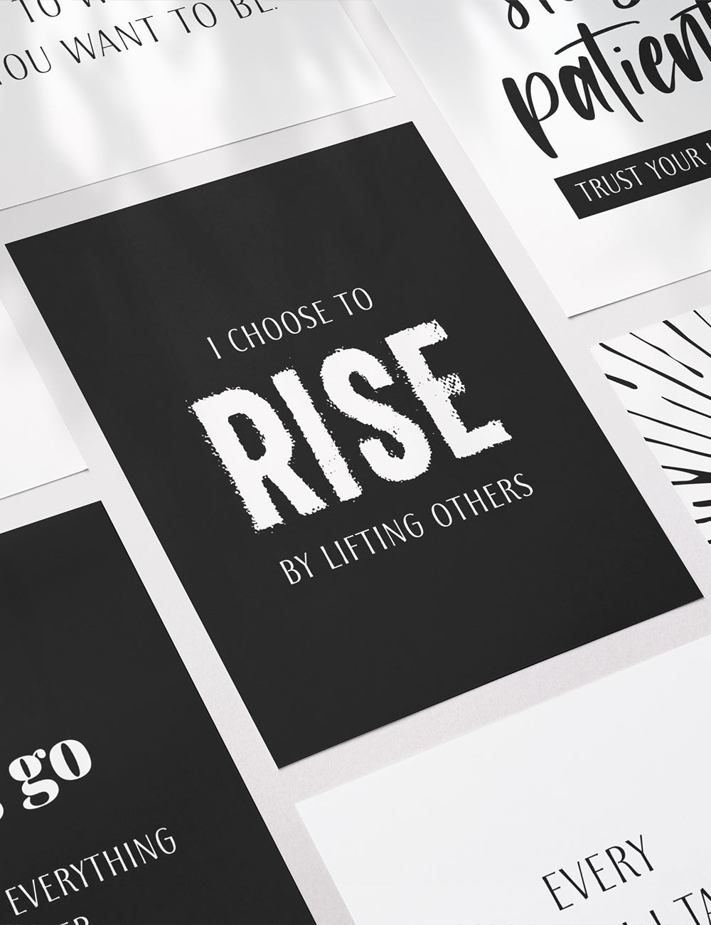 Vision Board Printables | Printable Vision Board Kit | Printable Affirmation Cards | Inspirational & Motivational Quotes | Printable Quotes | Printable Journal & Planner Cards | 3.5x5 | 3x4 | 2x3 | PDF + JPEG | Planner Printables | Planner Accessories | Black and White | Clean Design | Minimal Aesthetic