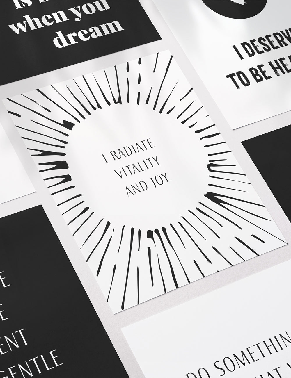 Vision Board Printables | Printable Vision Board Kit | Printable Affirmation Cards | Inspirational & Motivational Quotes | Printable Quotes | Printable Journal & Planner Cards | 3.5x5 | 3x4 | 2x3 | PDF + JPEG | Planner Printables | Planner Accessories | Black and White | Clean Design | Minimal Aesthetic