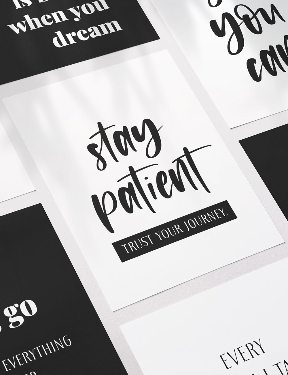 Vision Board Printables | Printable Vision Board Kit | Printable Affirmation Cards | Inspirational & Motivational Quotes | Printable Quotes | Printable Journal & Planner Cards | 3.5x5 | 3x4 | 2x3 | PDF + JPEG | Planner Printables | Planner Accessories | Black and White | Clean Design | Minimal Aesthetic