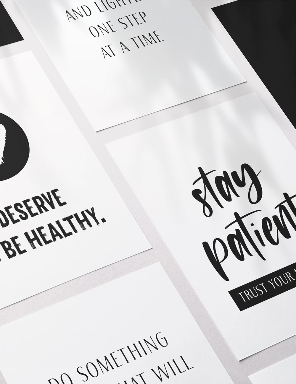 Vision Board Printables | Printable Vision Board Kit | Printable Affirmation Cards | Inspirational & Motivational Quotes | Printable Quotes | Printable Journal & Planner Cards | 3.5x5 | 3x4 | 2x3 | PDF + JPEG | Planner Printables | Planner Accessories | Black and White | Clean Design | Minimal Aesthetic