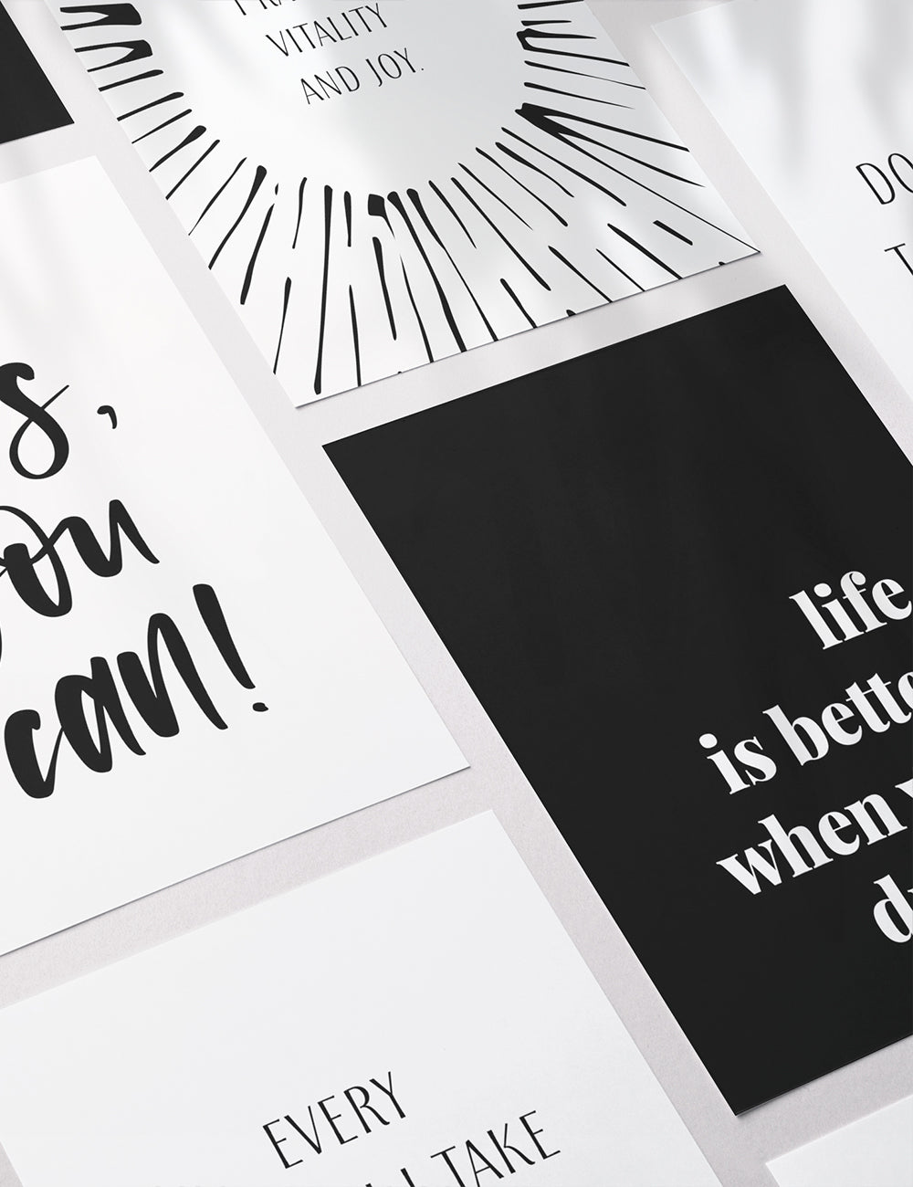 Vision Board Printables | Printable Vision Board Kit | Printable Affirmation Cards | Inspirational & Motivational Quotes | Printable Quotes | Printable Journal & Planner Cards | 3.5x5 | 3x4 | 2x3 | PDF + JPEG | Planner Printables | Planner Accessories | Black and White | Clean Design | Minimal Aesthetic