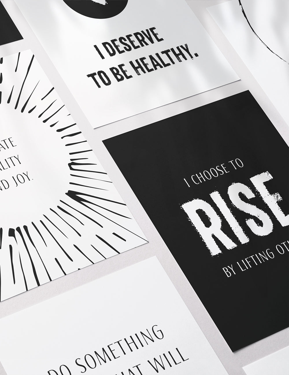 Vision Board Printables | Printable Vision Board Kit | Printable Affirmation Cards | Inspirational & Motivational Quotes | Printable Quotes | Printable Journal & Planner Cards | 3.5x5 | 3x4 | 2x3 | PDF + JPEG | Planner Printables | Planner Accessories | Black and White | Clean Design | Minimal Aesthetic