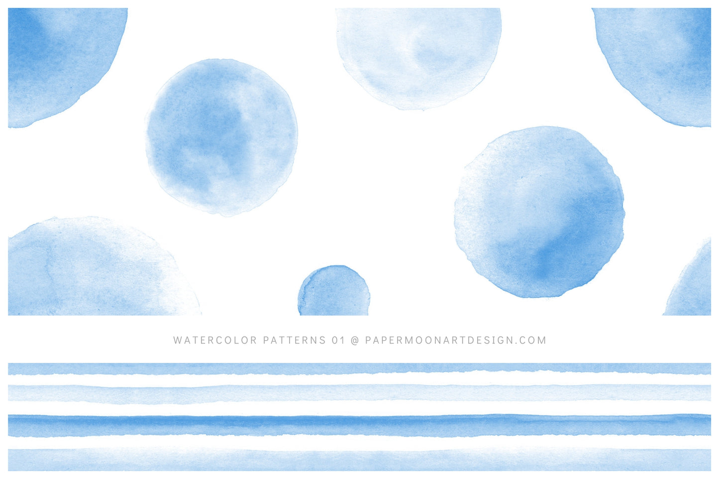 Watercolor Patterns 01 Blue Watercolor Seamless Patterns