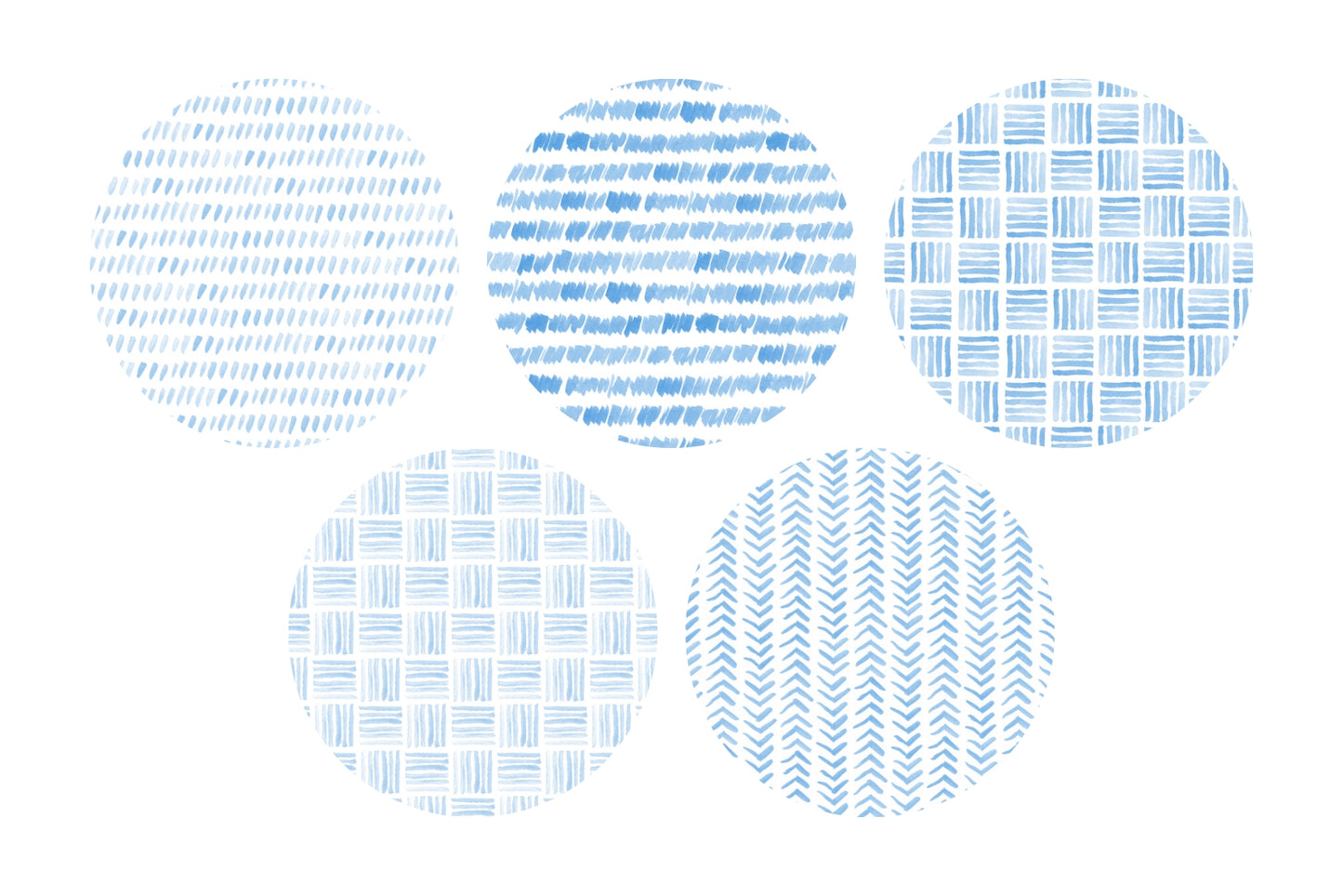 Watercolor Patterns 01 Blue Watercolor Seamless Patterns