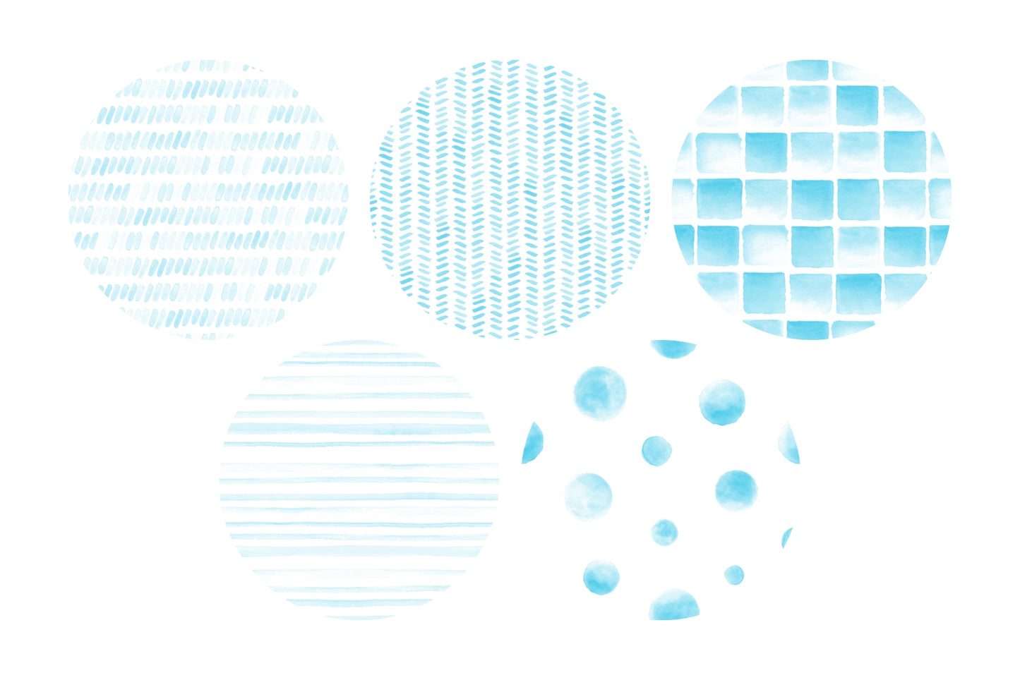 Watercolor Patterns 01 Blue Watercolor Seamless Patterns