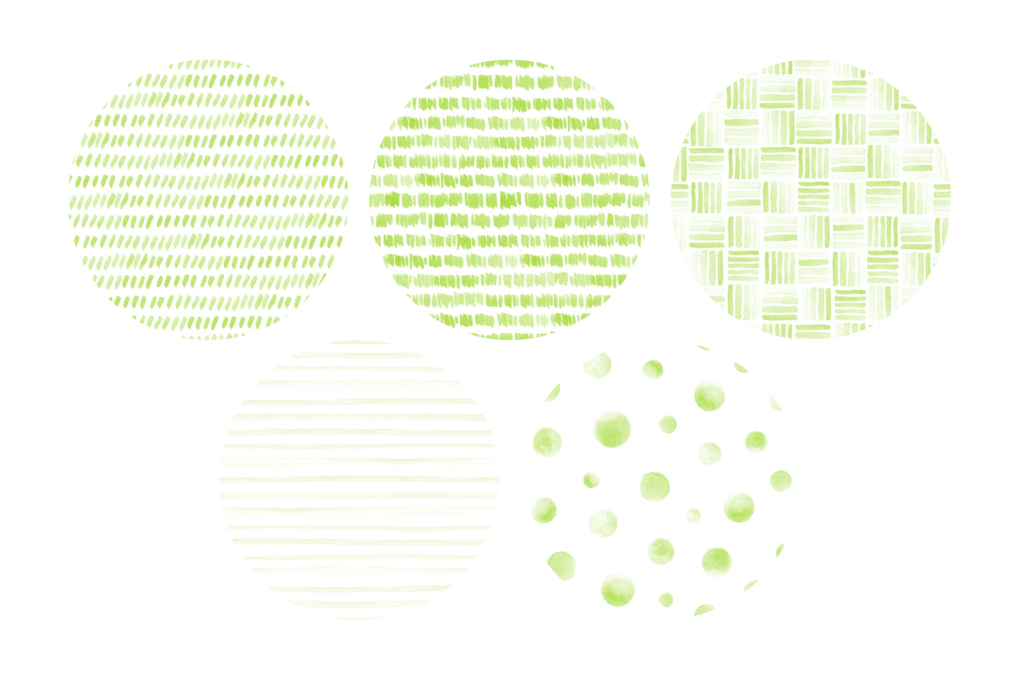 Watercolor Patterns 01 Green Watercolor Seamless Patterns