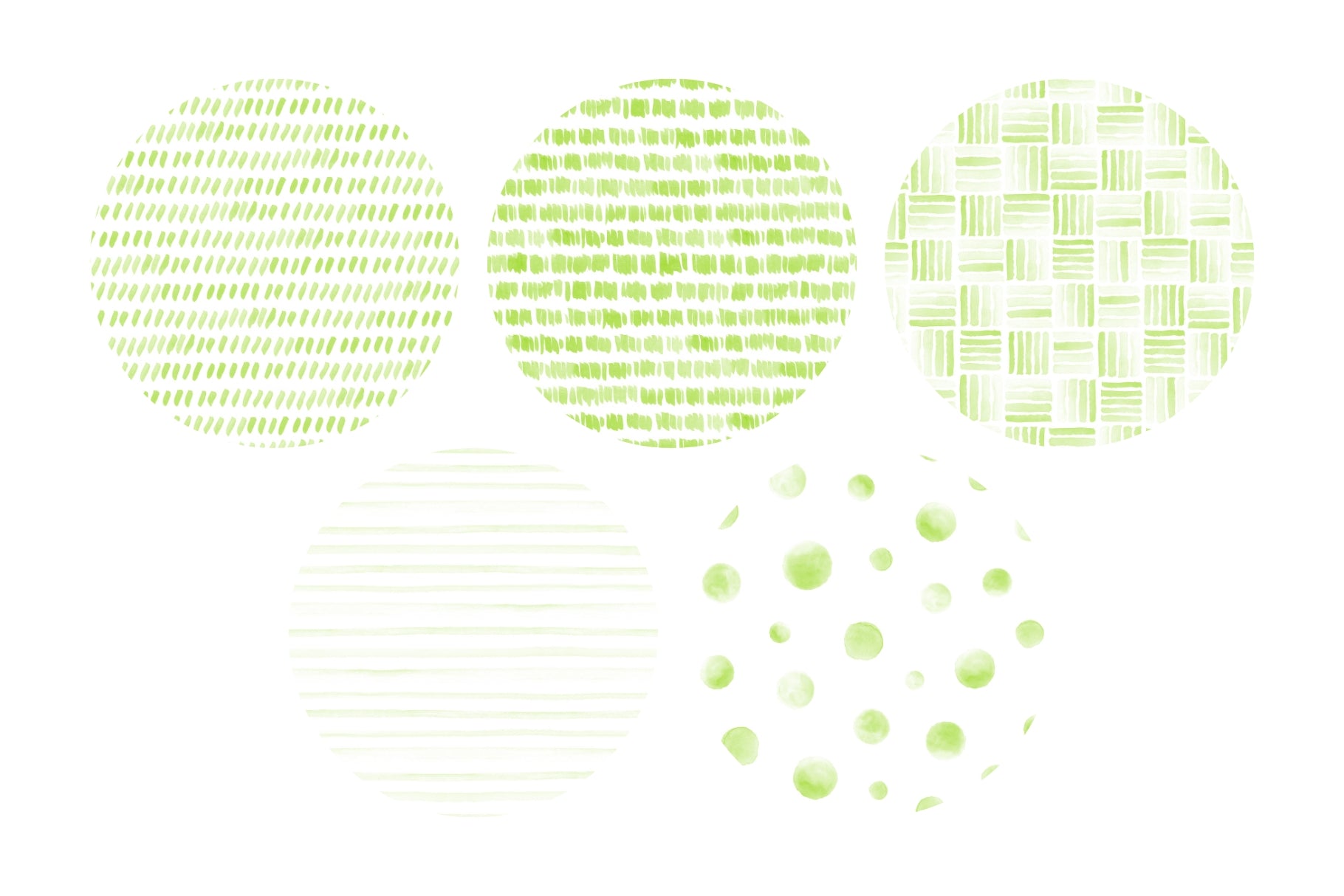 Watercolor Patterns 01 Green Watercolor Seamless Patterns