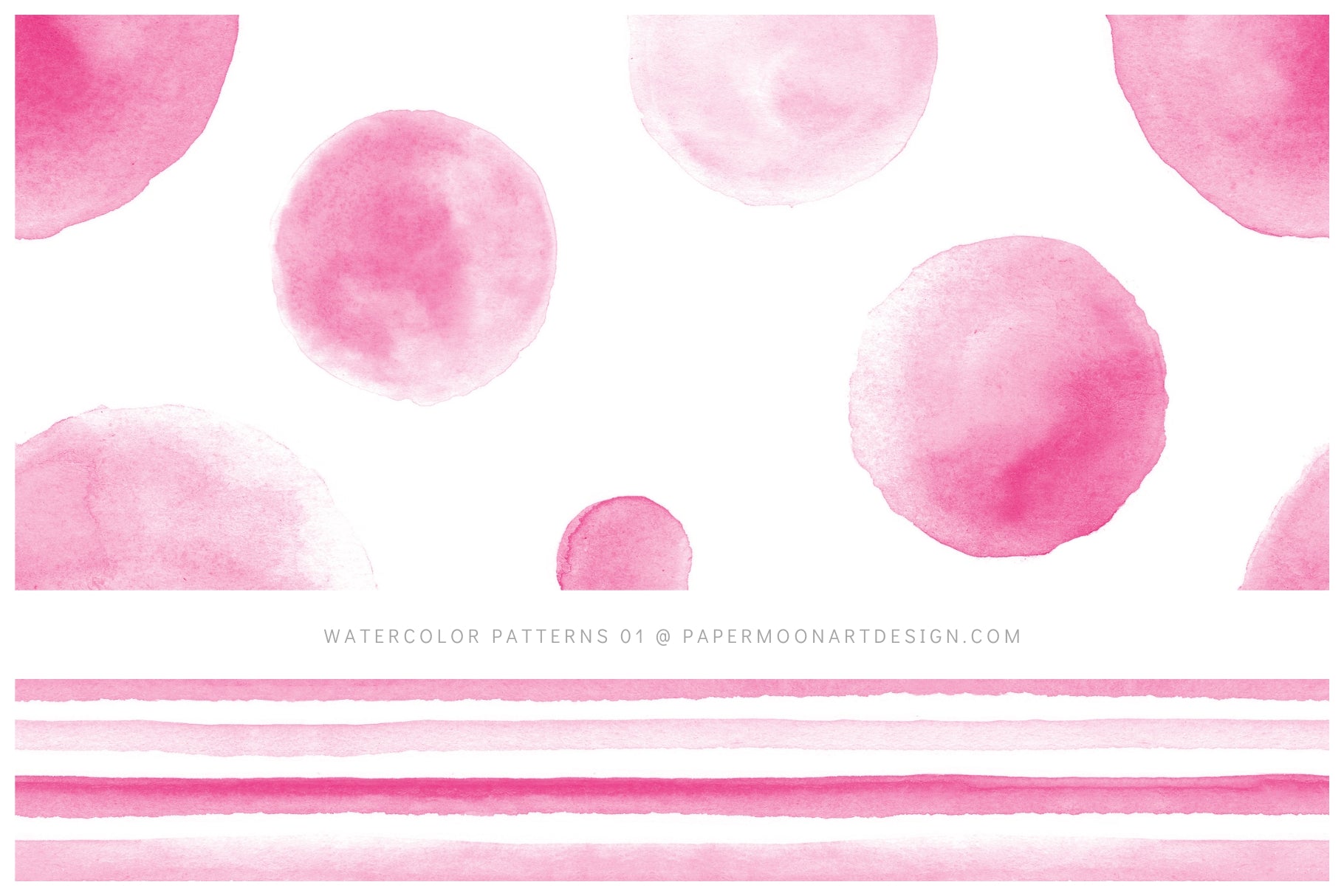 Watercolor Patterns 01 Pink Watercolor Seamless Patterns