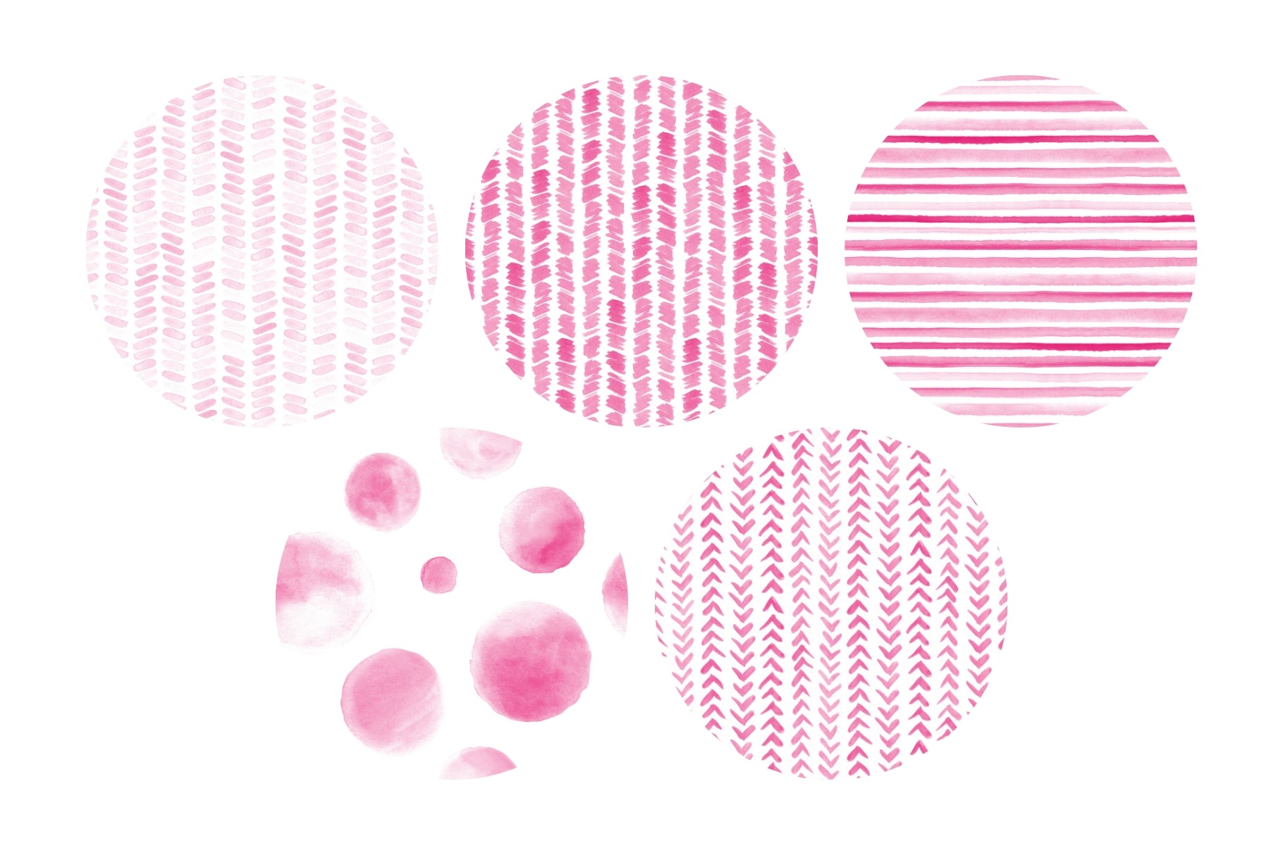 Watercolor Patterns 01 Pink Watercolor Seamless Patterns