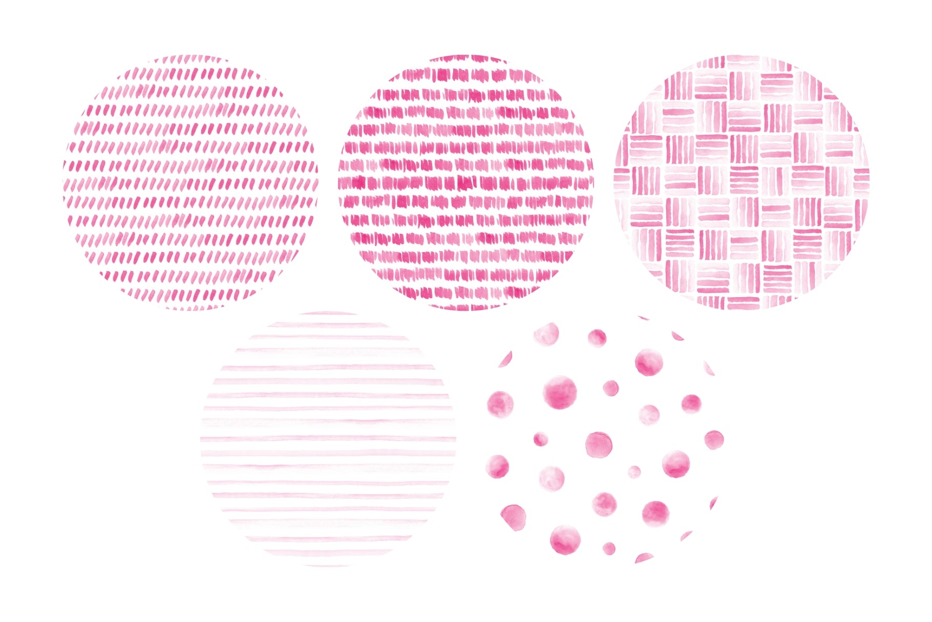 Watercolor Patterns 01 Pink Watercolor Seamless Patterns