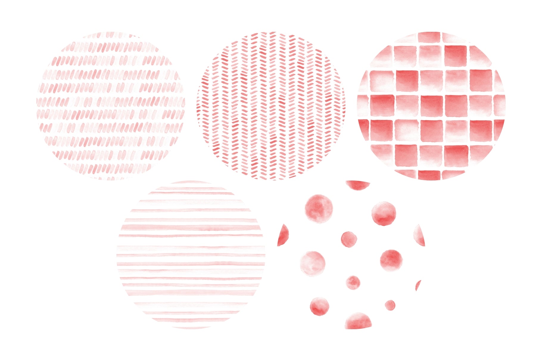Watercolor Patterns 01 Red Watercolor Seamless Patterns