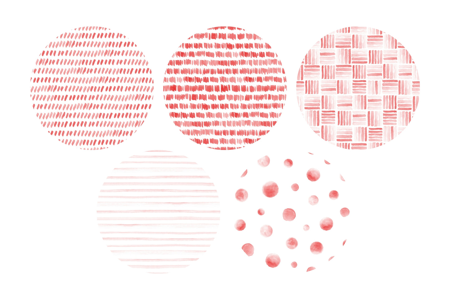 Watercolor Patterns 01 Red Watercolor Seamless Patterns