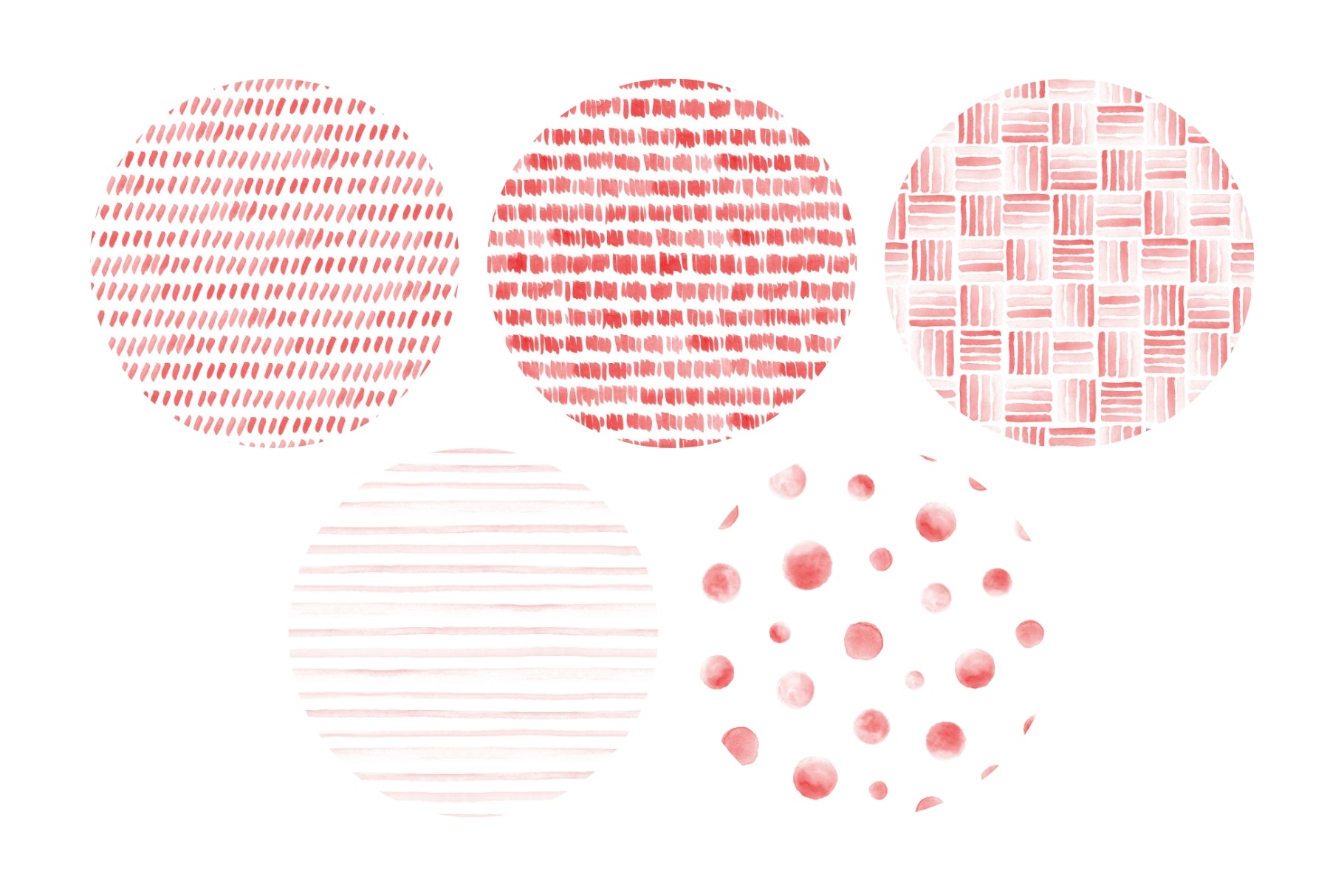 Watercolor Patterns 01 Red Watercolor Seamless Patterns