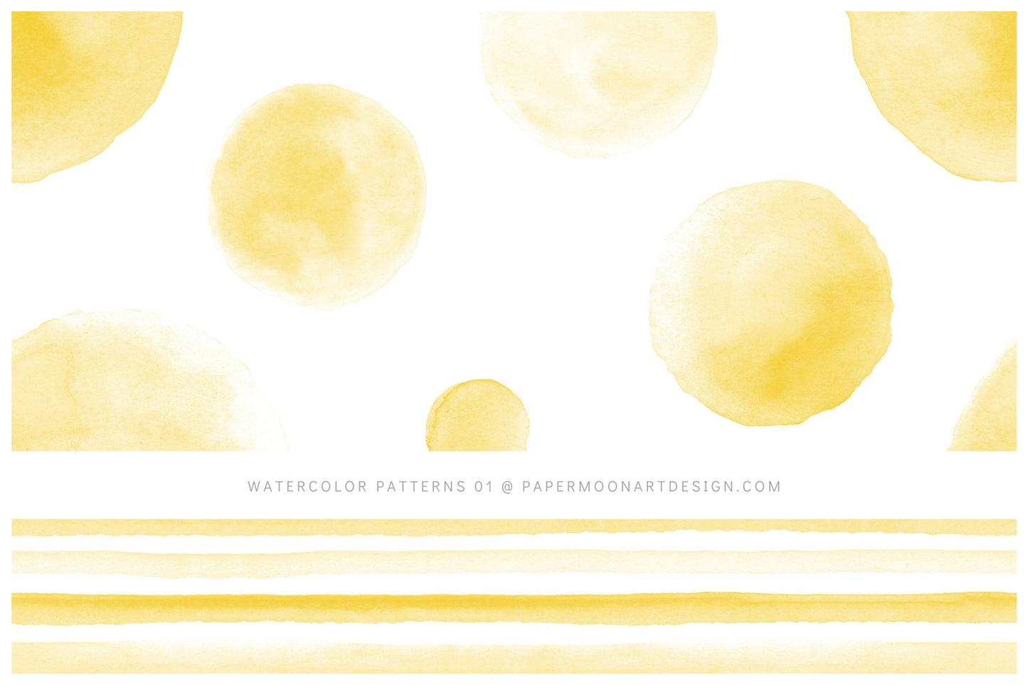 Watercolor Patterns 01 Yellow Watercolor Seamless Patterns