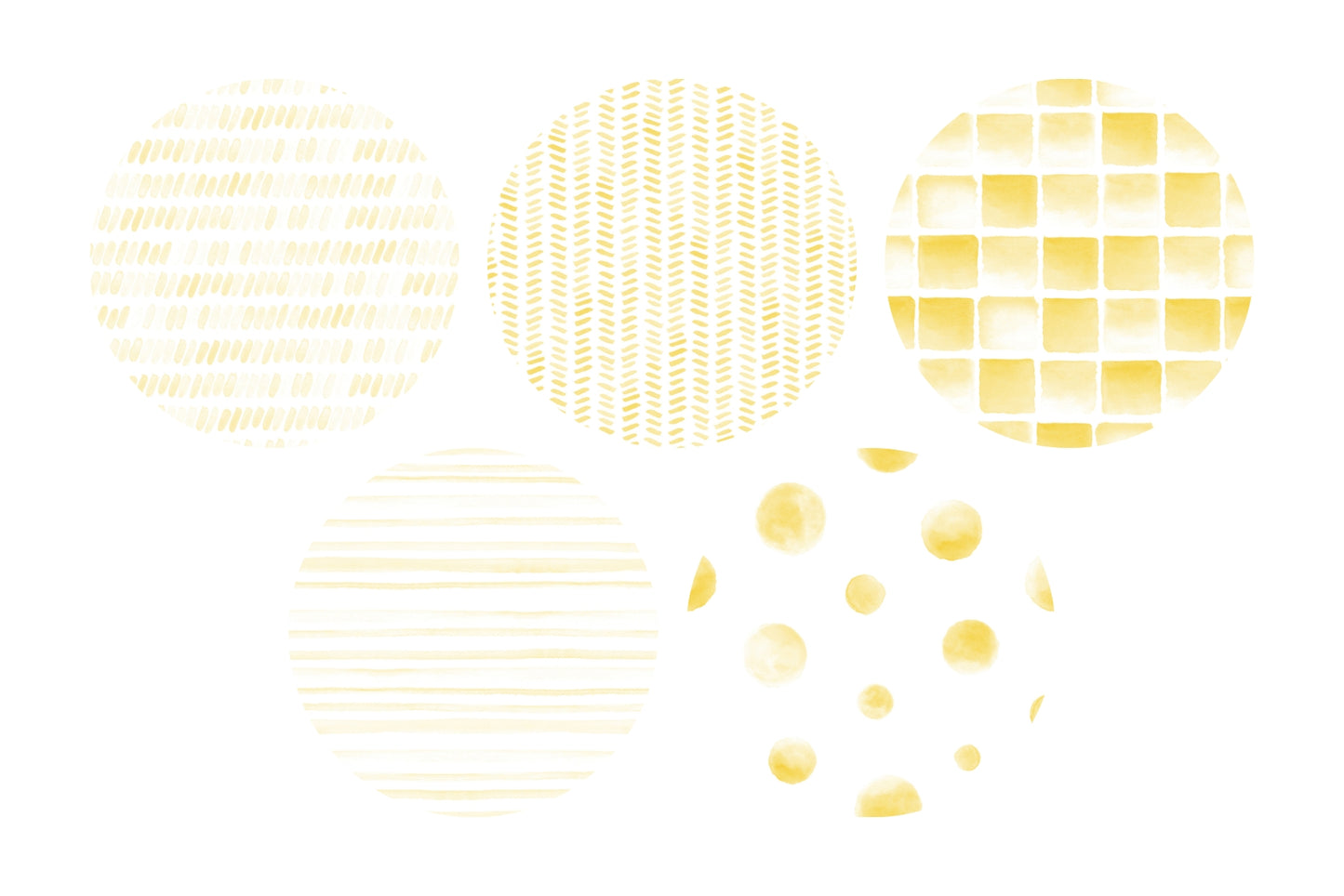 Watercolor Patterns 01 Yellow Watercolor Seamless Patterns