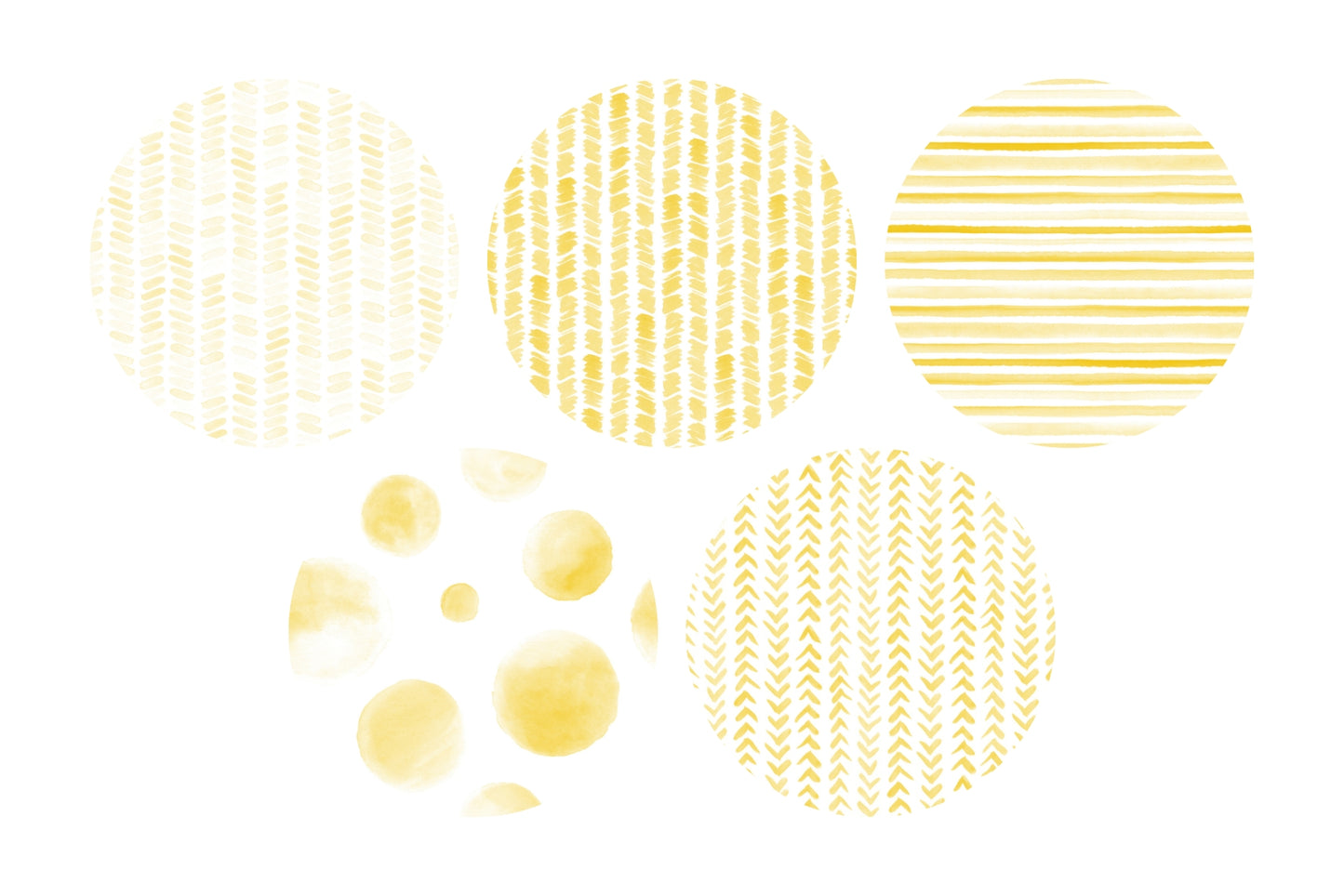 Watercolor Patterns 01 Yellow Watercolor Seamless Patterns