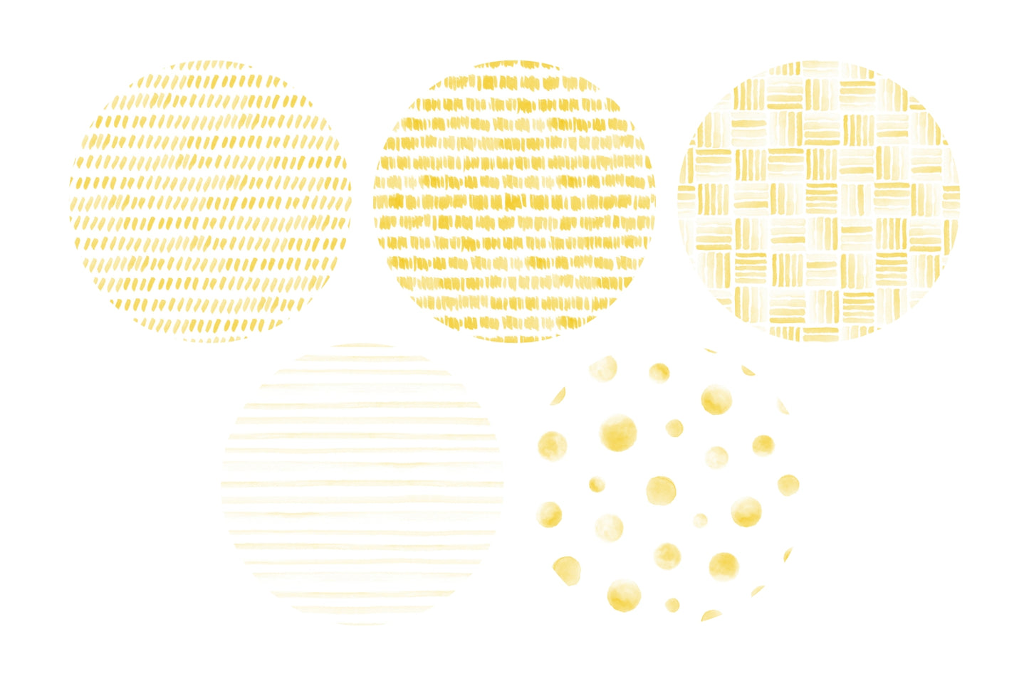 Watercolor Patterns 01 Yellow Watercolor Seamless Patterns
