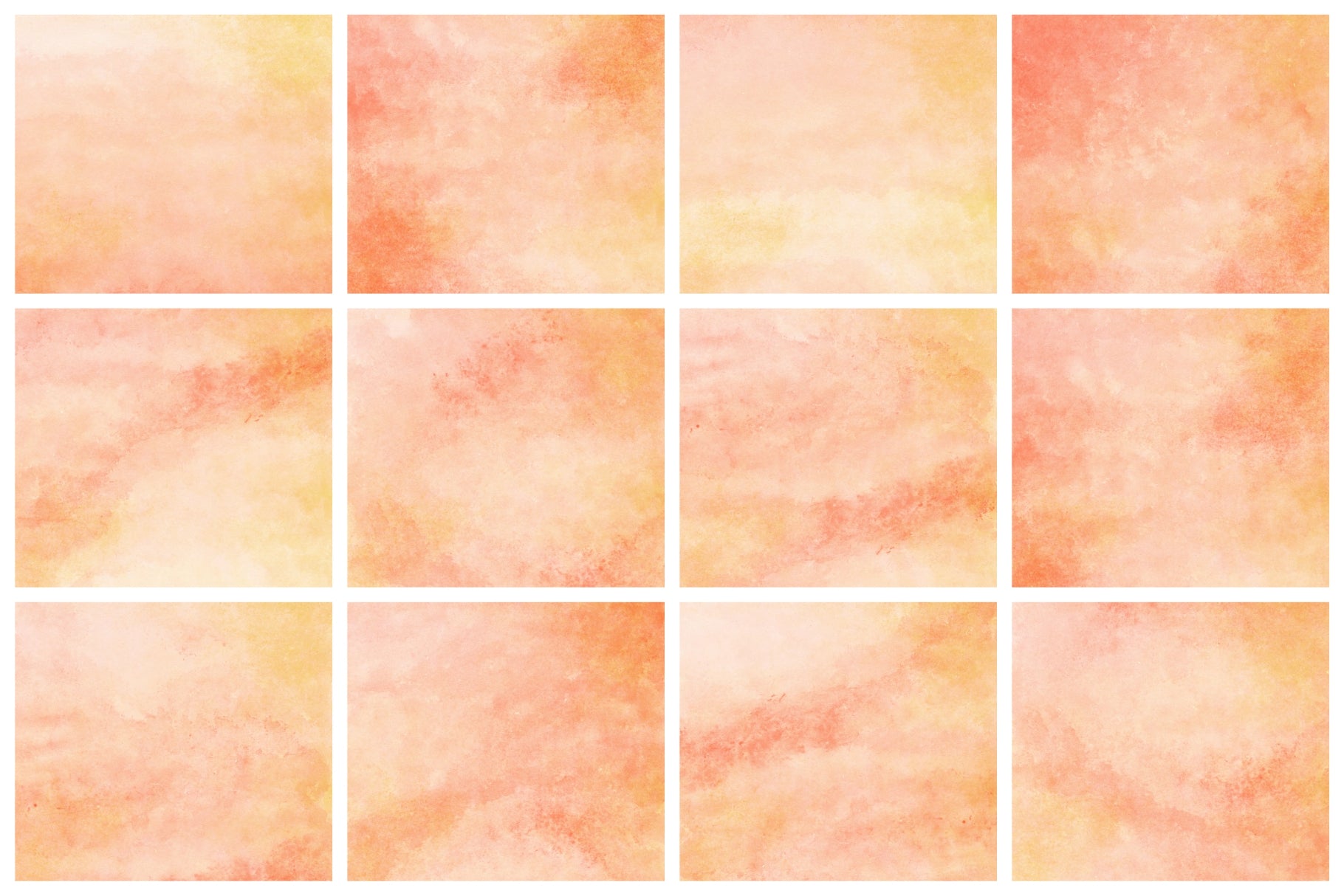 Watercolor Texture Backgrounds 01 Peach and Orange Watercolor Textures
