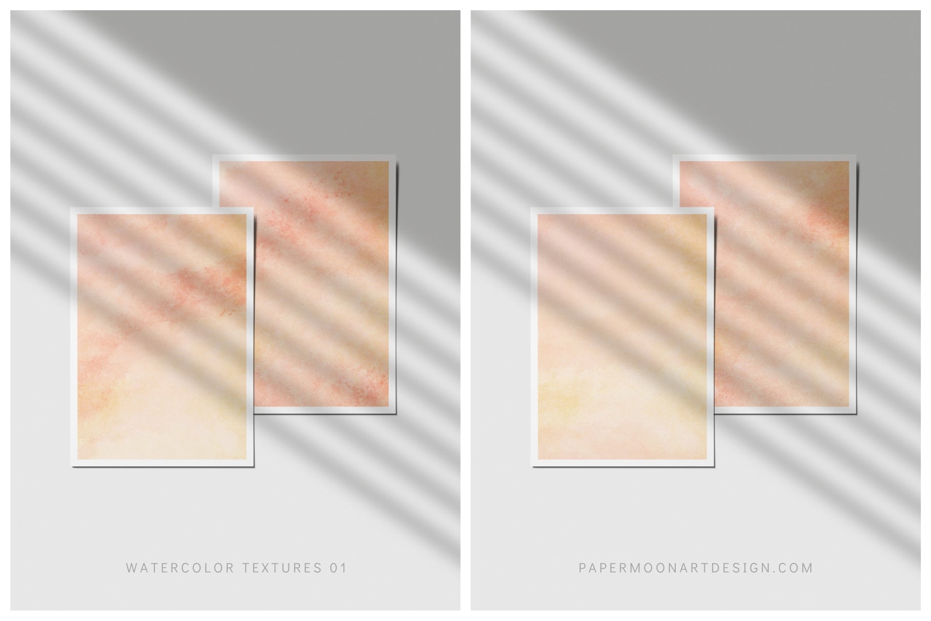 Watercolor Texture Backgrounds 01 Peach and Orange Watercolor Textures