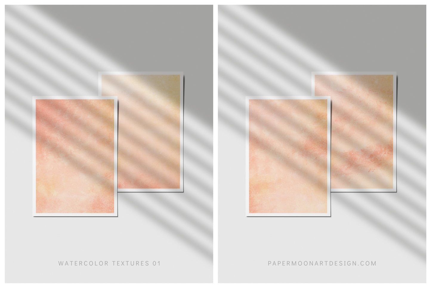 Watercolor Texture Backgrounds 01 Peach and Orange Watercolor Textures