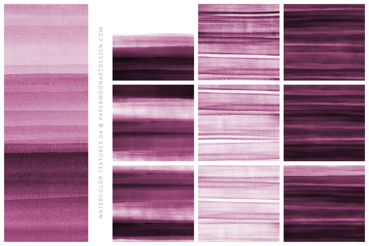 Watercolor Texture Backgrounds 04 Plum and Pink Watercolor Textures