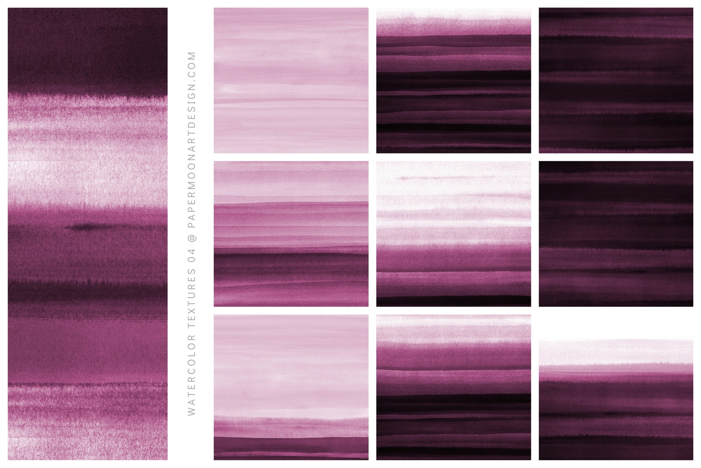 Watercolor Texture Backgrounds 04 Plum and Pink Watercolor Textures