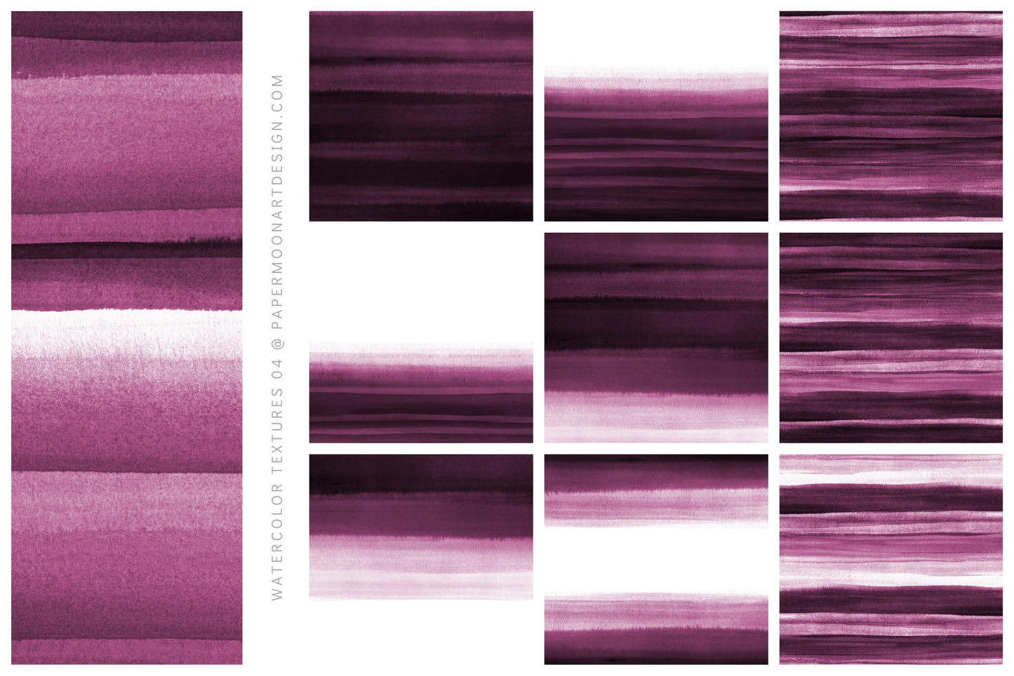 Watercolor Texture Backgrounds 04 Plum and Pink Watercolor Textures