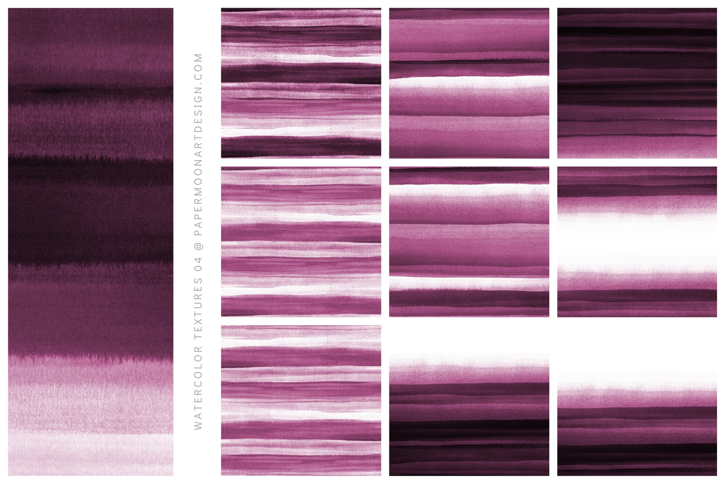 Watercolor Texture Backgrounds 04 Plum and Pink Watercolor Textures