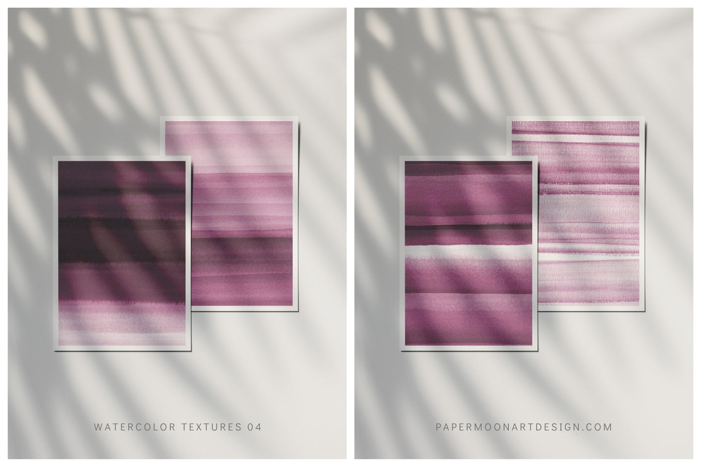 Watercolor Texture Backgrounds 04 Plum and Pink Watercolor Textures
