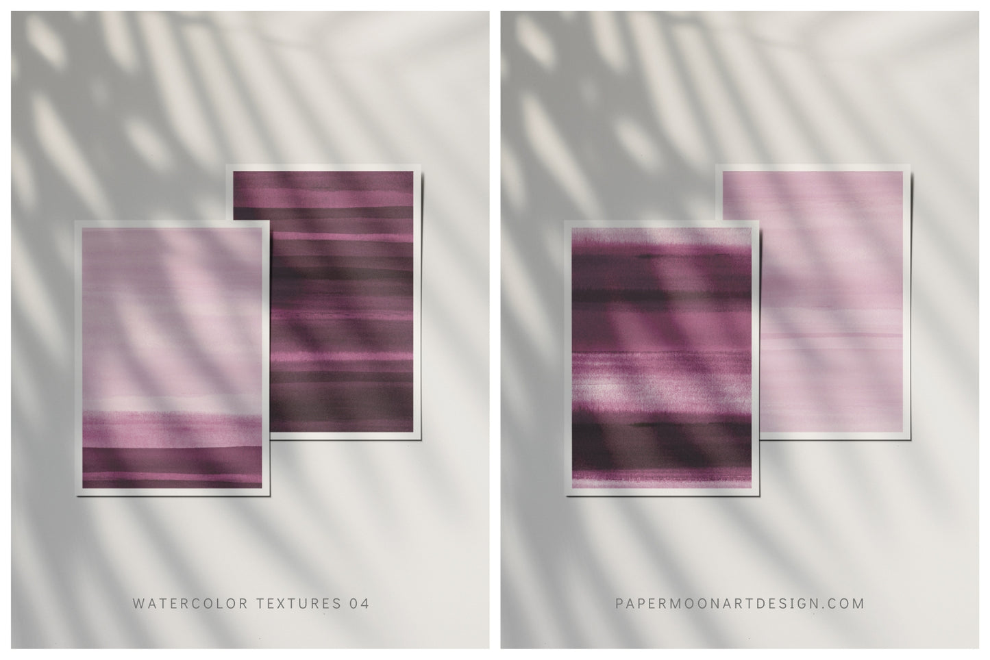 Watercolor Texture Backgrounds 04 Plum and Pink Watercolor Textures