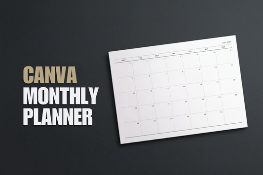 How to Create a Printable Monthly Calendar Planner in Canva | Step-by-Step Tutorial