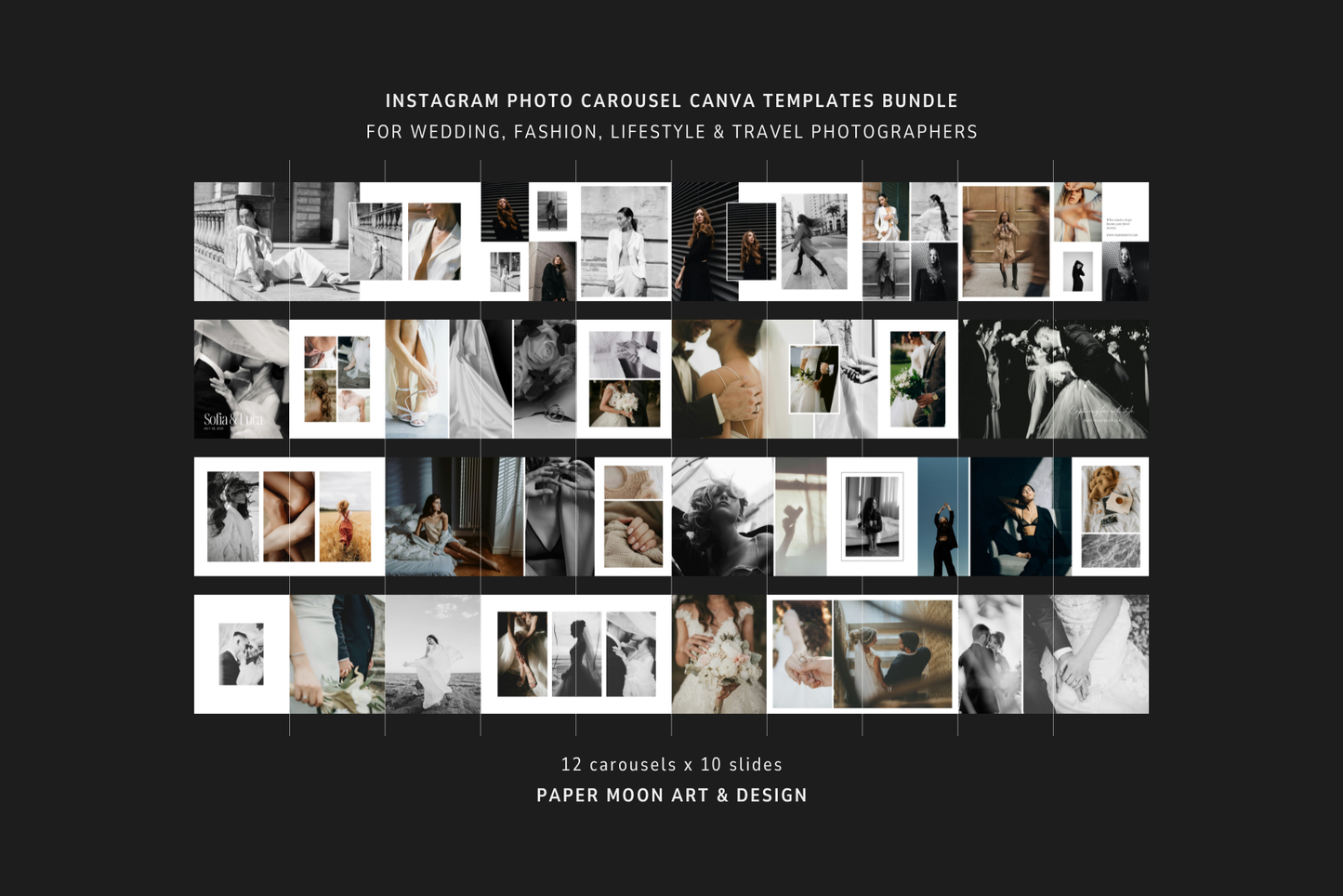Instagram Photo Carousel Canva Templates Bundle | Photography