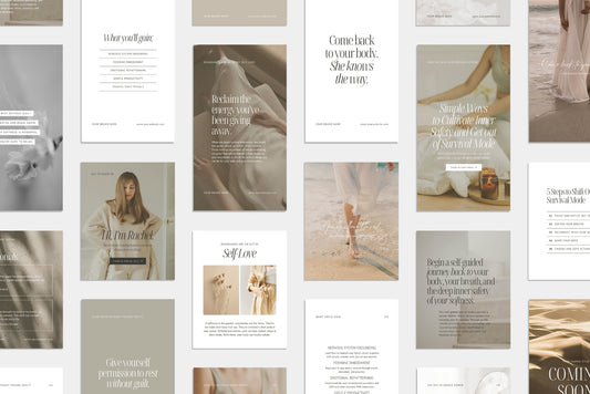 Neutral Aesthetic Social Media Templates Canva Instagram Posts and Stories  | AKAELIS Social Media Canva Templates