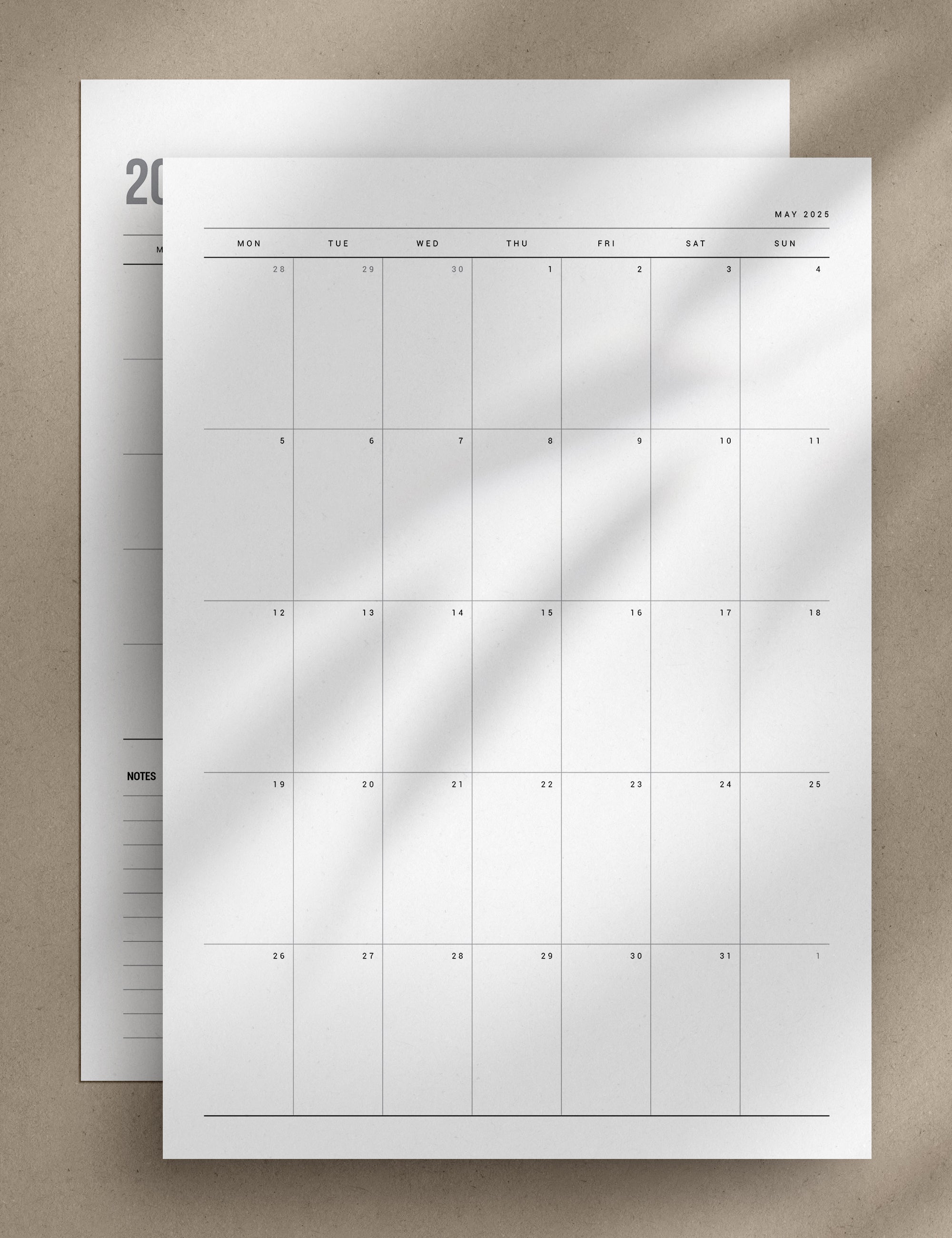 Printable Planners and Calendars – PAPER MOON Art & Design