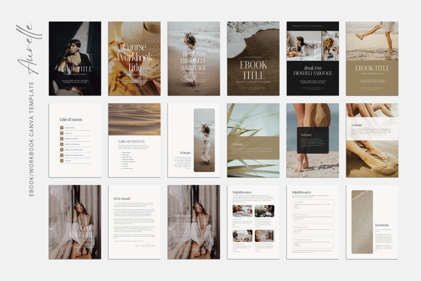 Lead magnet Canva template for wellness coaches creating ebooks, client workbooks, guides, journals, and email opt-in resources