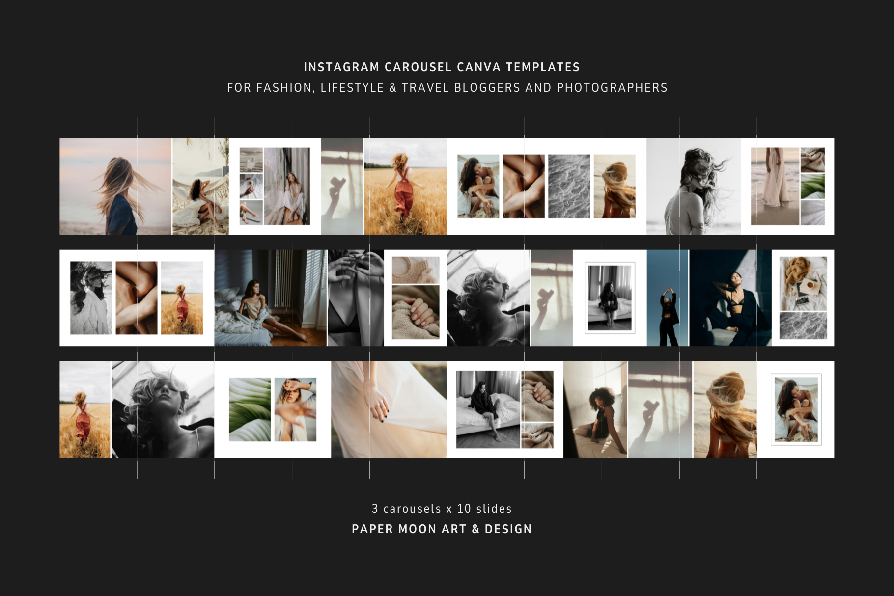 Instagram carousel Canva templates for lifestyle photography