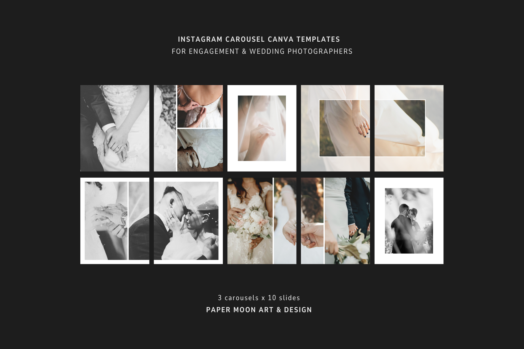 Engaging Instagram carousels for engagement and wedding photographers