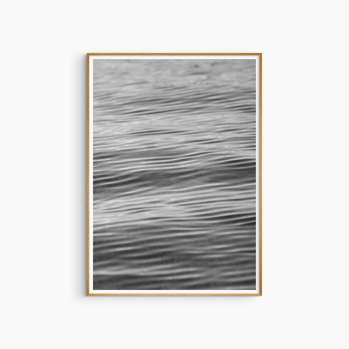 Black and white water ripples photography print, soft sea texture wall art, abstract water print