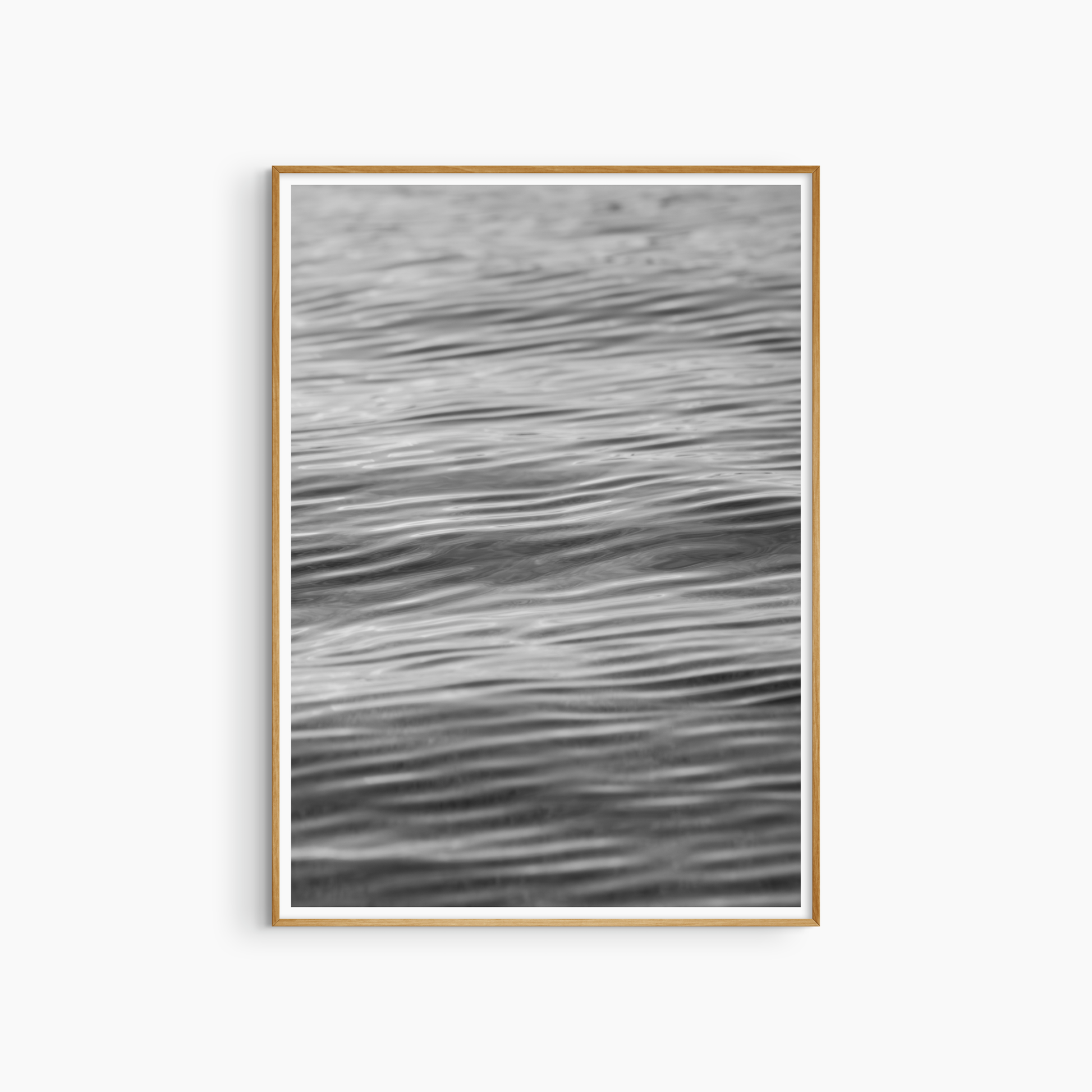 Black and white water ripples photography print, soft sea texture wall art, abstract water print