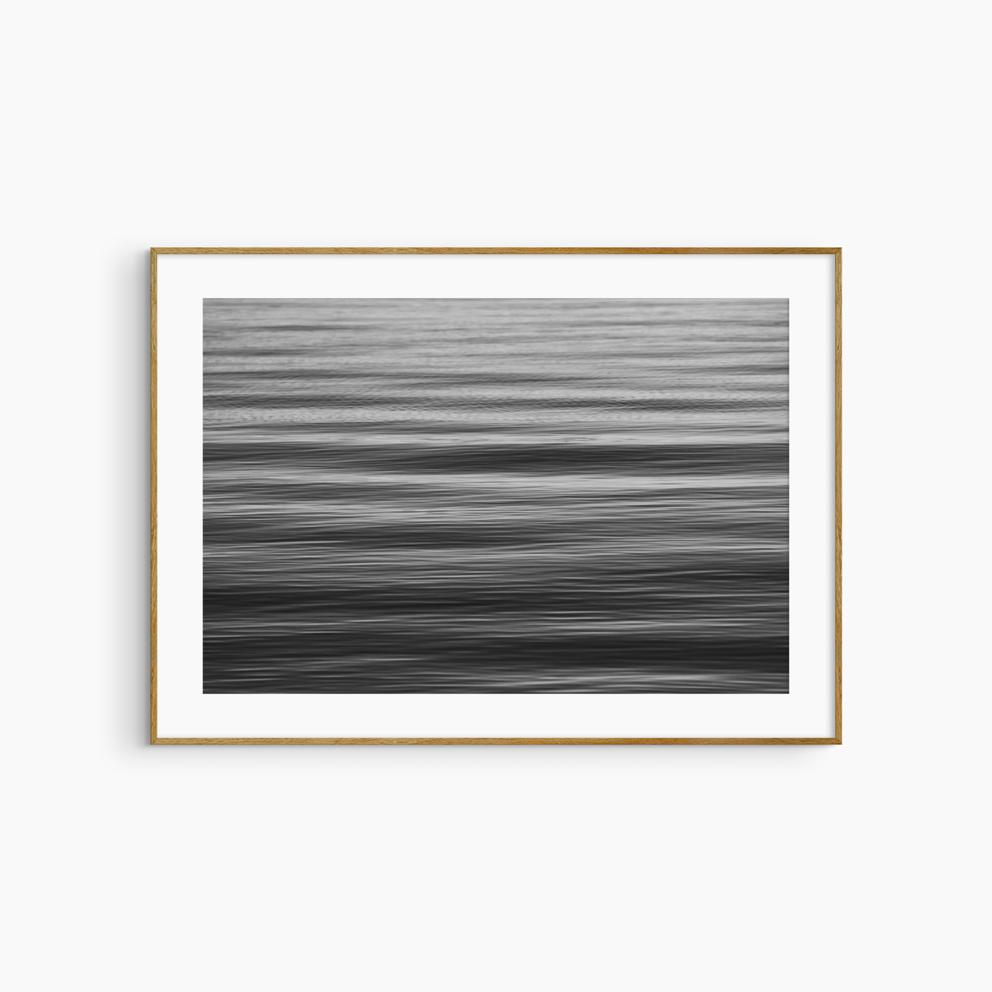 Black and white abstract sea photography print, ocean motion blur wall art, minimalist water print