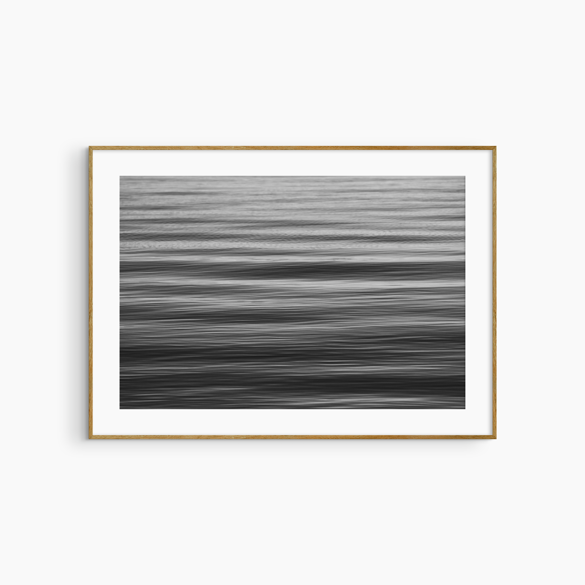 Black and white abstract sea photography print, ocean motion blur wall art, minimalist water print
