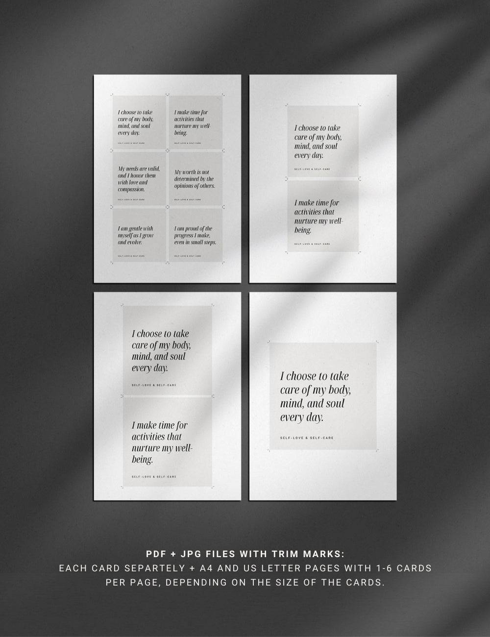 Printable Vision Board Cards Bundle: Quotes and Affirmations for Women ...