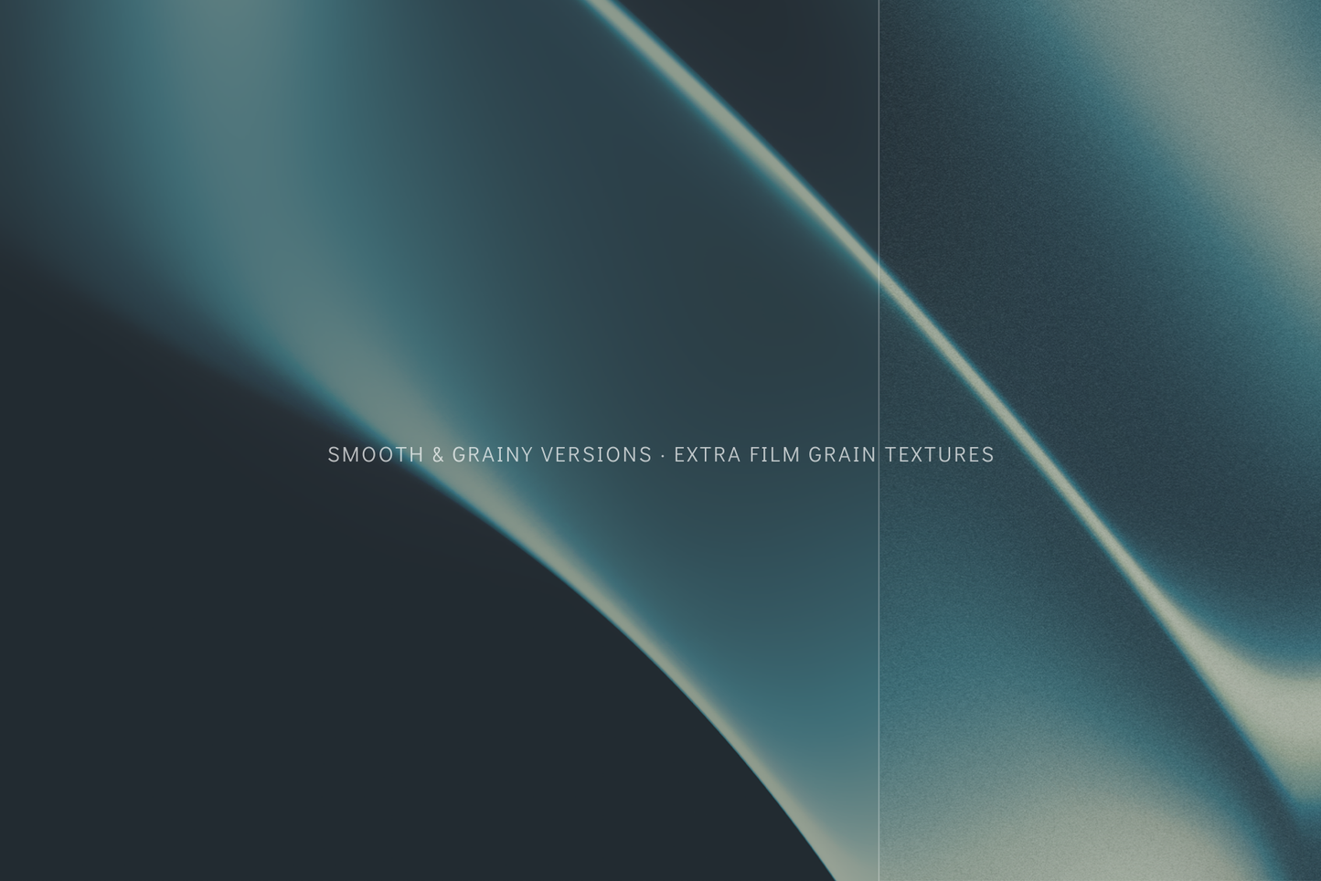 Modern abstract gradient blur backgrounds. Flowing, wavy designs in blue, teal, and muted green. Smooth and grainy versions, plus extra film grain textures included.