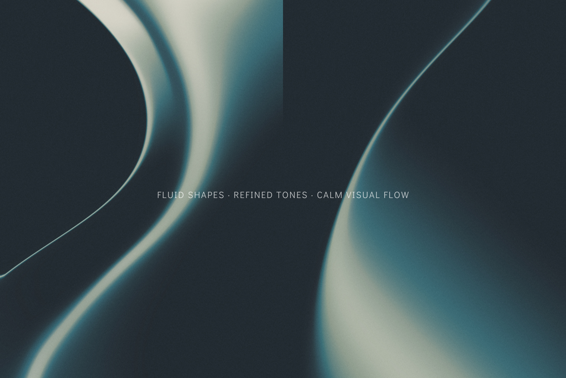 Modern abstract gradient blur backgrounds. Flowing, wavy designs in blue, teal, and muted green. Abstract designs with fluid shapes and refined tones on a dark blue background.