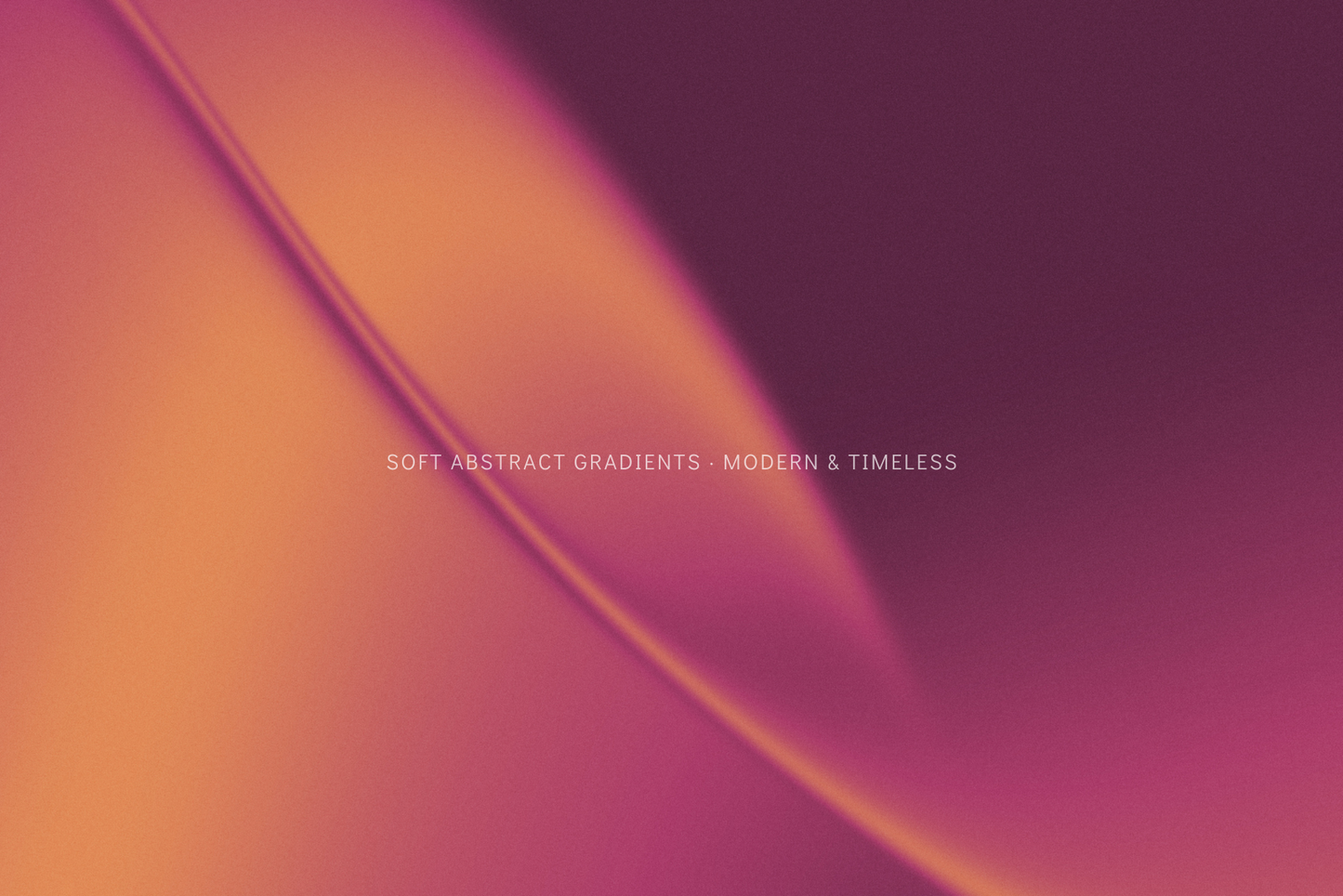Modern abstract gradient blur backgrounds. Flowing, wavy designs in magenta, pink, rose, and orange. Gradient background transitioning from orange to purple with copy space.