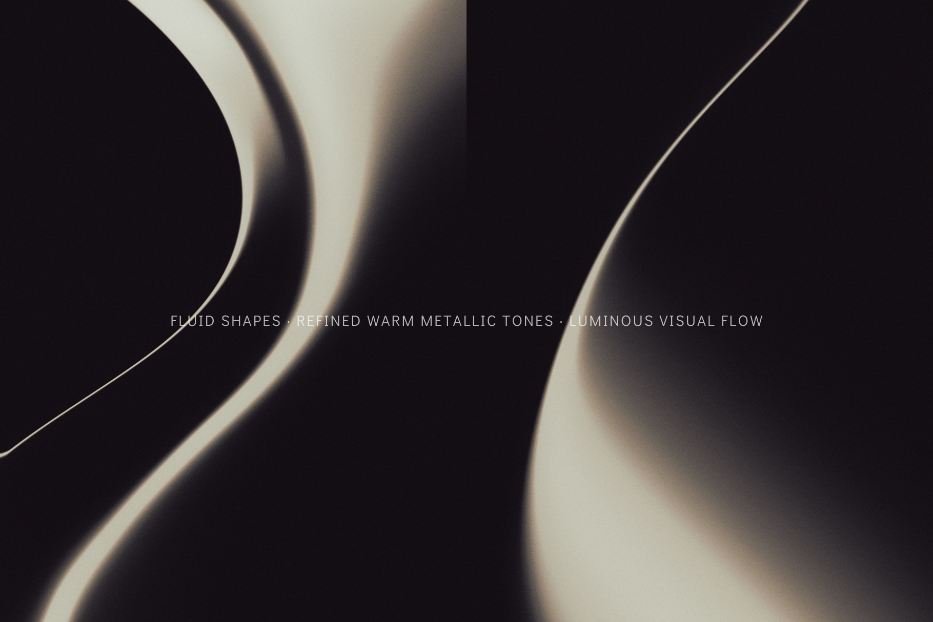 30 warm metallic gradient blur backgrounds with flowing, wavy designs. Abstract designs with fluid shapes and warm metallic tones on a dark background.