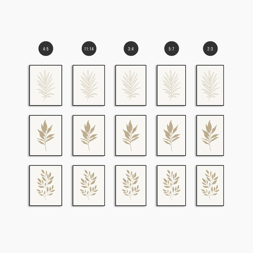 Printable Botanical Wall Art. Neutral Leaf Art Set of 3 Prints. – PAPER ...