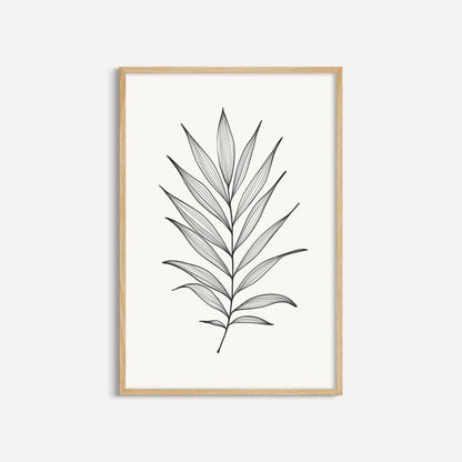 BOTANICAL WALL ART. NEUTRAL LEAF ART SET OF 3 PRINTS. Printable Wall Art Illustration.